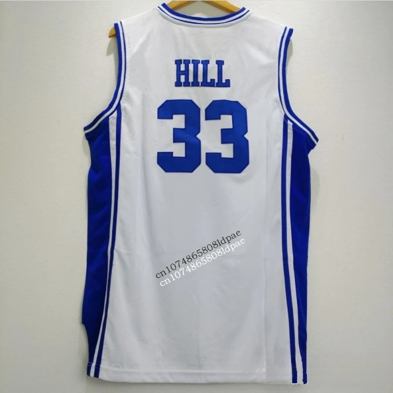 Basketball Jersey Men Oversize 33 Hill Duke University Embroidery Sewing Breathable Athletic Sports Street Hip Hop Sportswear