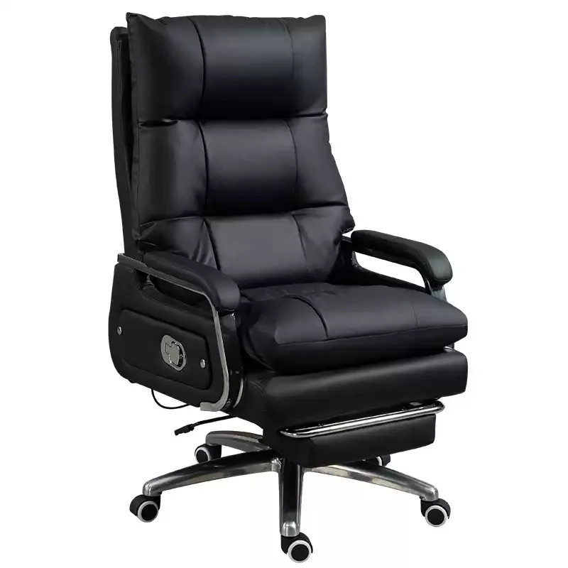 

July003 Стул для посетителей без колес, кожаный, эргономичный, представительский офис на четырех ножках