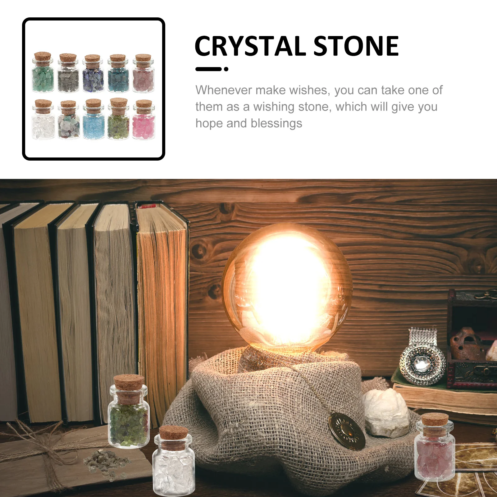 

10 бутылок, набор чипсов с драгоценными камнями, мини-хрустальные бутылки для дома, праздничные подарки, свадебные украшения, принадлежности для медитации, декор для ведьмы