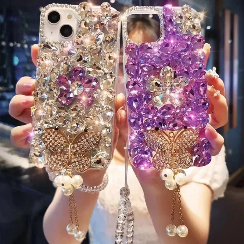 غطاء مقاوم للصدمات الماسي لهاتف Xiaomi Redmi 9A، Note 8, 9Pro، 10S، Note 11، 12Pro، فاخر، كريستال كامل، ماسي، جودة، TPU