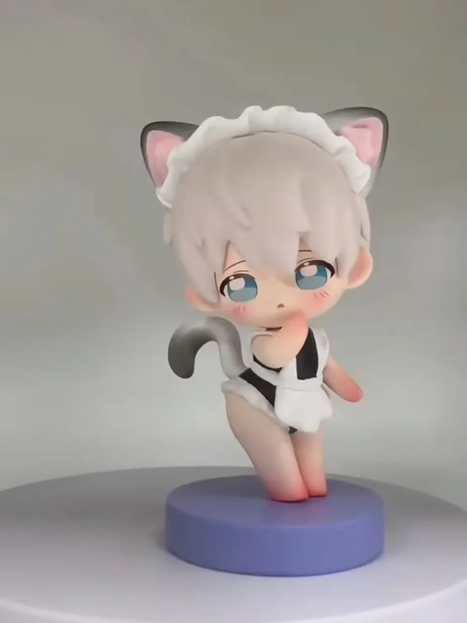 لعبة "الحب والفضاء العميق" 'لي شين، تشى يو، شين شينغوي، تشين تشي' زي خادمة تماثيل صلصال لطيفة لتزيين الطاولة وادي