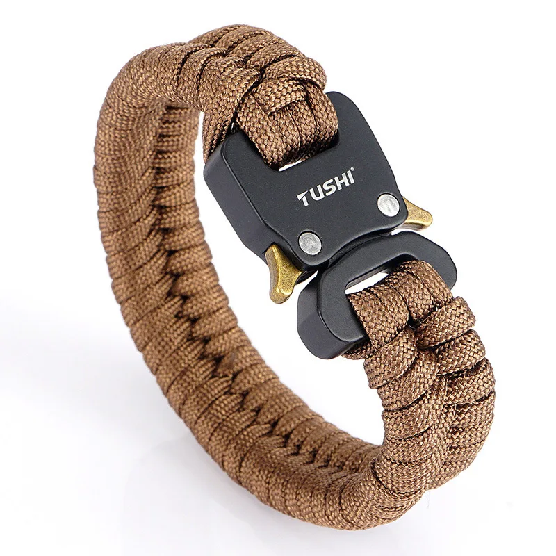 New Arrival bransoletka Paracord Outdoor tkactwo łatwy pasek na rękę Camping piesze wycieczki bransoletka typu Survival narzędzia do przetrwania