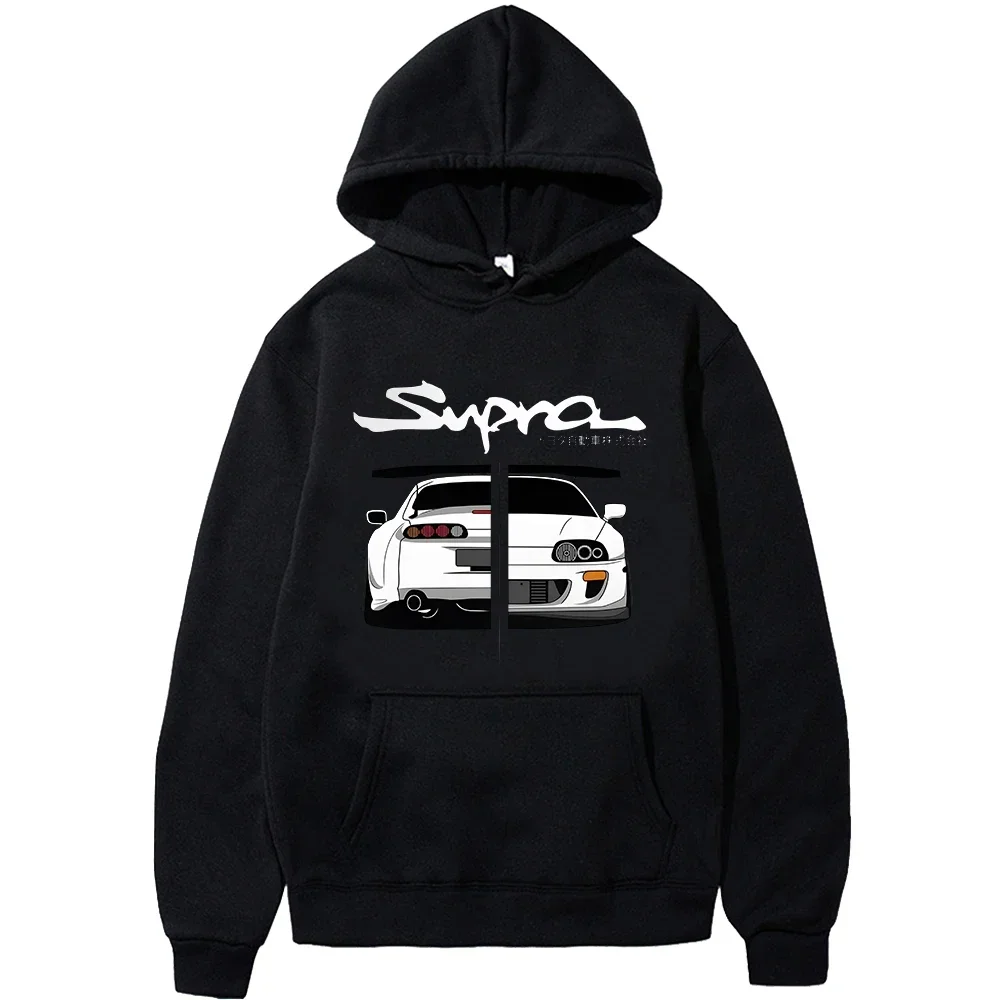 Hoodie Initial D Supra Unisex Hoodies für Männer und Frauen Manga Print Loose Casual Sweatshirt Langarm Stil Frühling Herbst