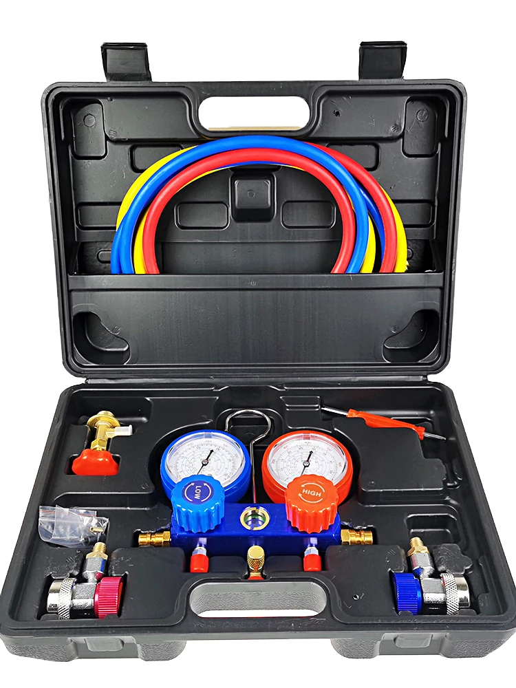 Tool Kit Set Car Air Conditioning Pressure Manifold Gauge Hose Adapter CT552 Refrigerant Pressure Gauge