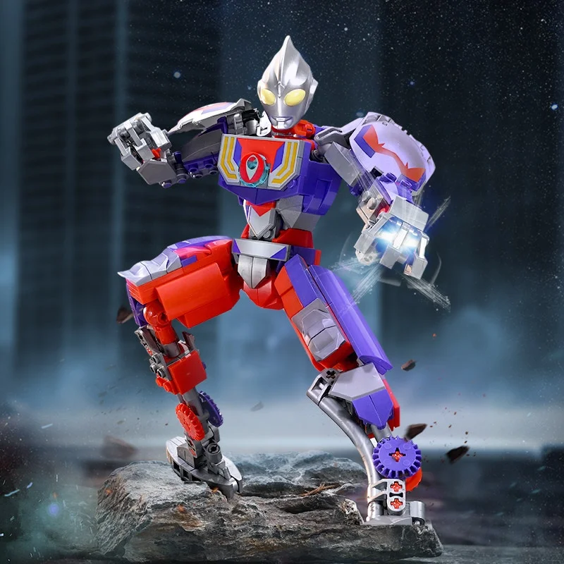 New Keeppley 25CM Ultraman Zero Dimension Mech Ultraman Toy Boy Gift Battle Mobile Doll Splicing Block Toy Birthday Gift For Boy view 4