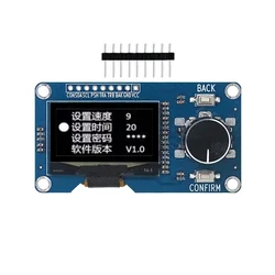 1.3 inch 0.96 inch OLED display screen combined with EC11 rotary encoder module IIC interface