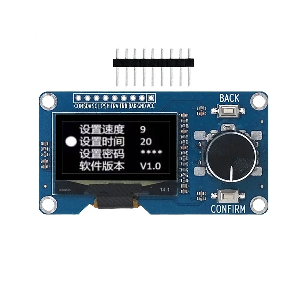 1.3 inch 0.96 inch OLED display screen combined with EC11 rotary encoder module IIC interface