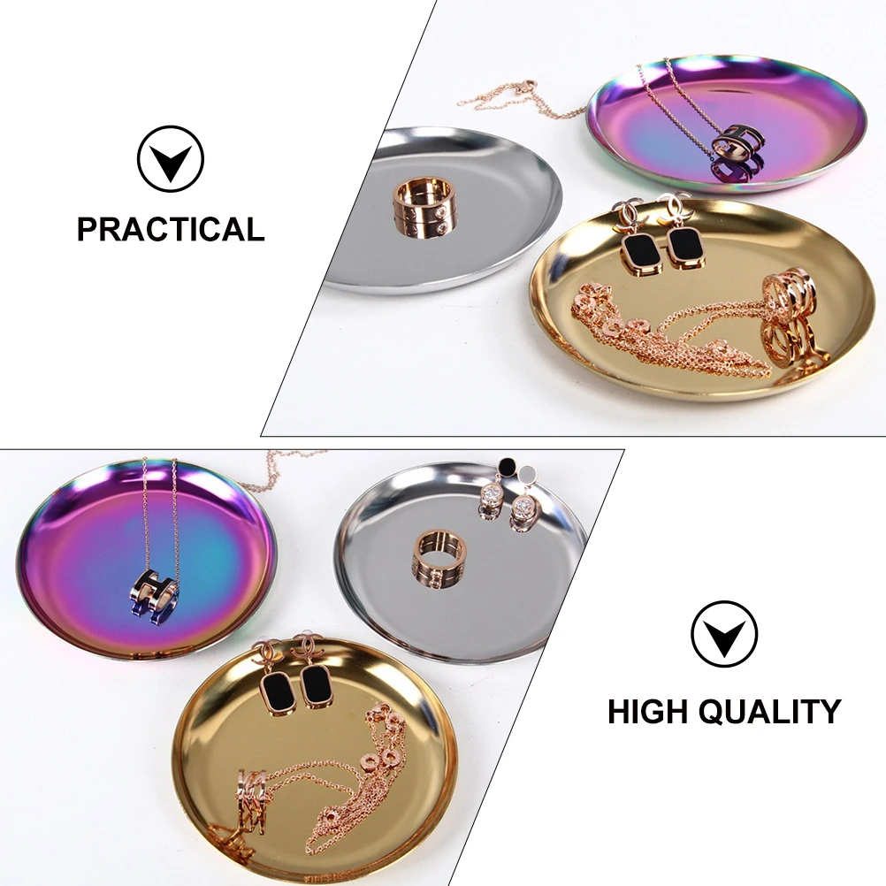 

3pcs Nordic Jewelry Dish Plates Rings Storage Trays Desktop Decorative Tray For Cosmetics Necklaces Earrings Keys Wedding