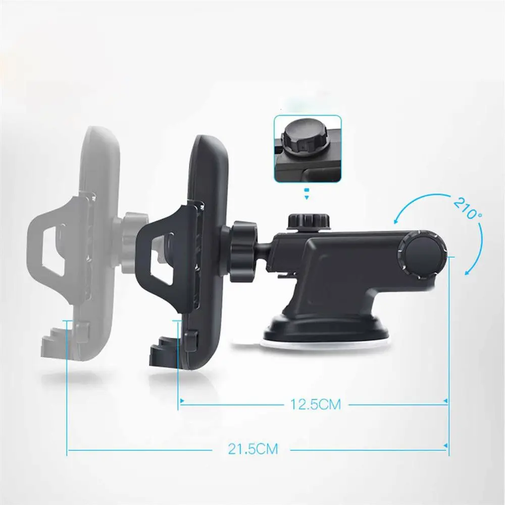 

Practical Universal Adjustable Long Neck Car Phone Holder 360 Rotate Windshield Mobile Mount Silicon Sucker
