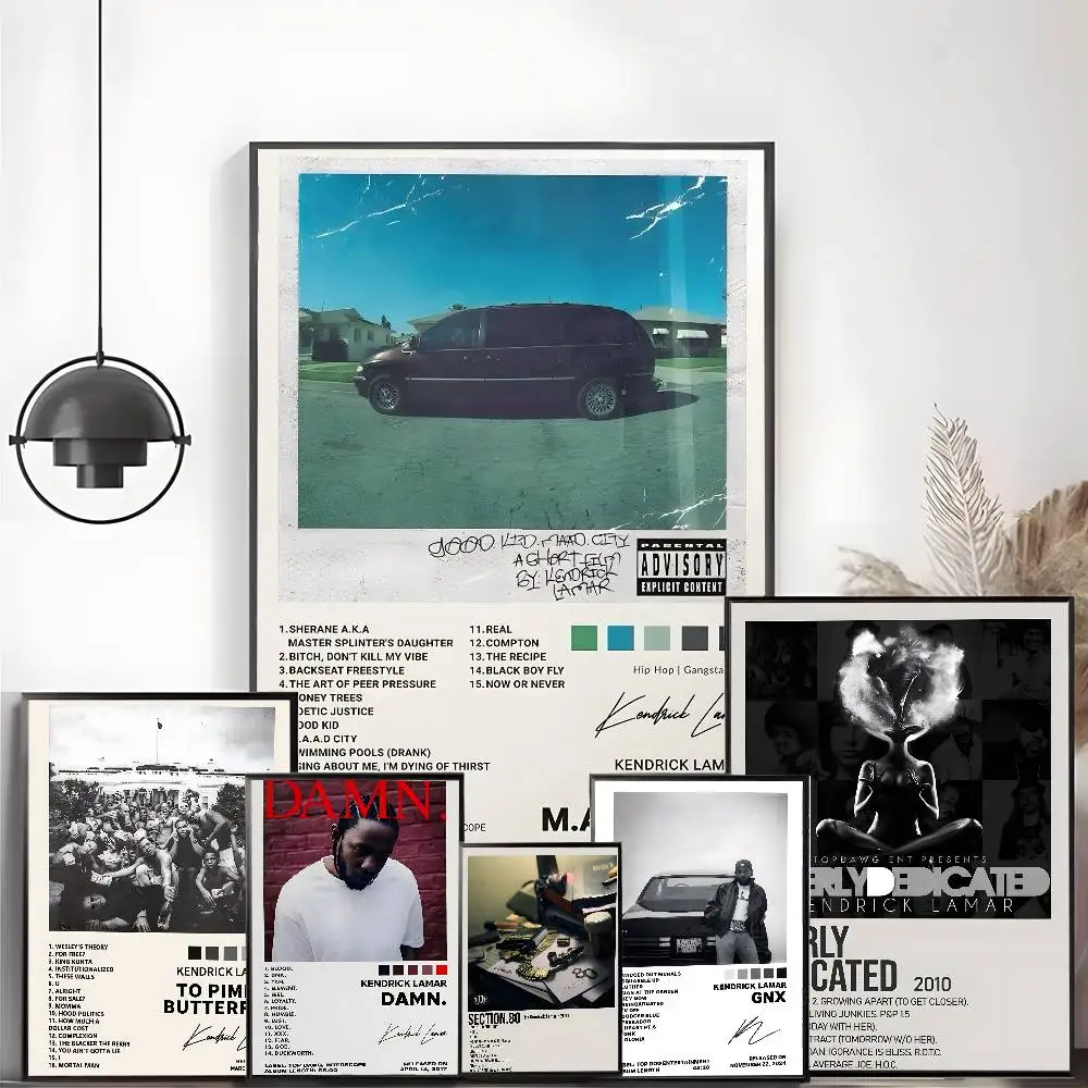 Kendrick Lamar Good Kid Maad City  Poster No drilling required leaves no marks Self-adhesive  can be applied to any surface