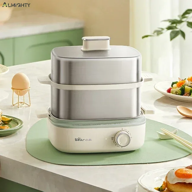 Steamed egg machine. Household. 304 stainless steel. Auto power off. Small steamer. Square. Timer. Breakfast machine.