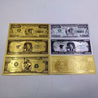 One Billion Dollars America Banknote Silver Gold Banknote Statue of Liberty Iconic Building Souvenir Home Decor