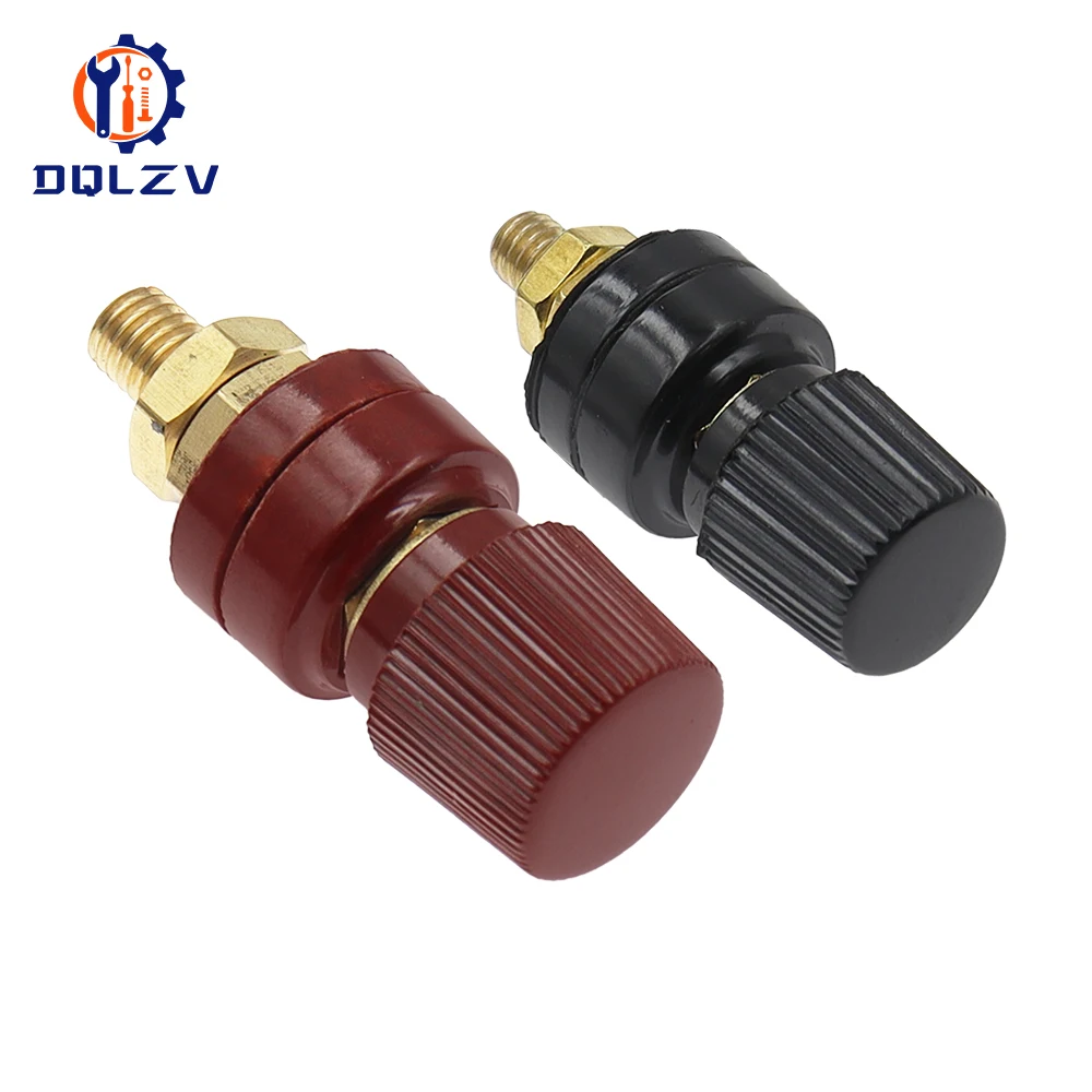Black /Red New 6mm 8MM Brass Stud Premium Remote Battery Power Junction Post Connector Terminal Kit Automotive Connectors ﻿