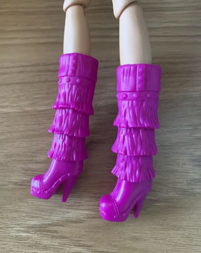 New styles Doll shoes high heel boots flat shoes toy blue yellow red purple for your BB 1/6 dolls A199a