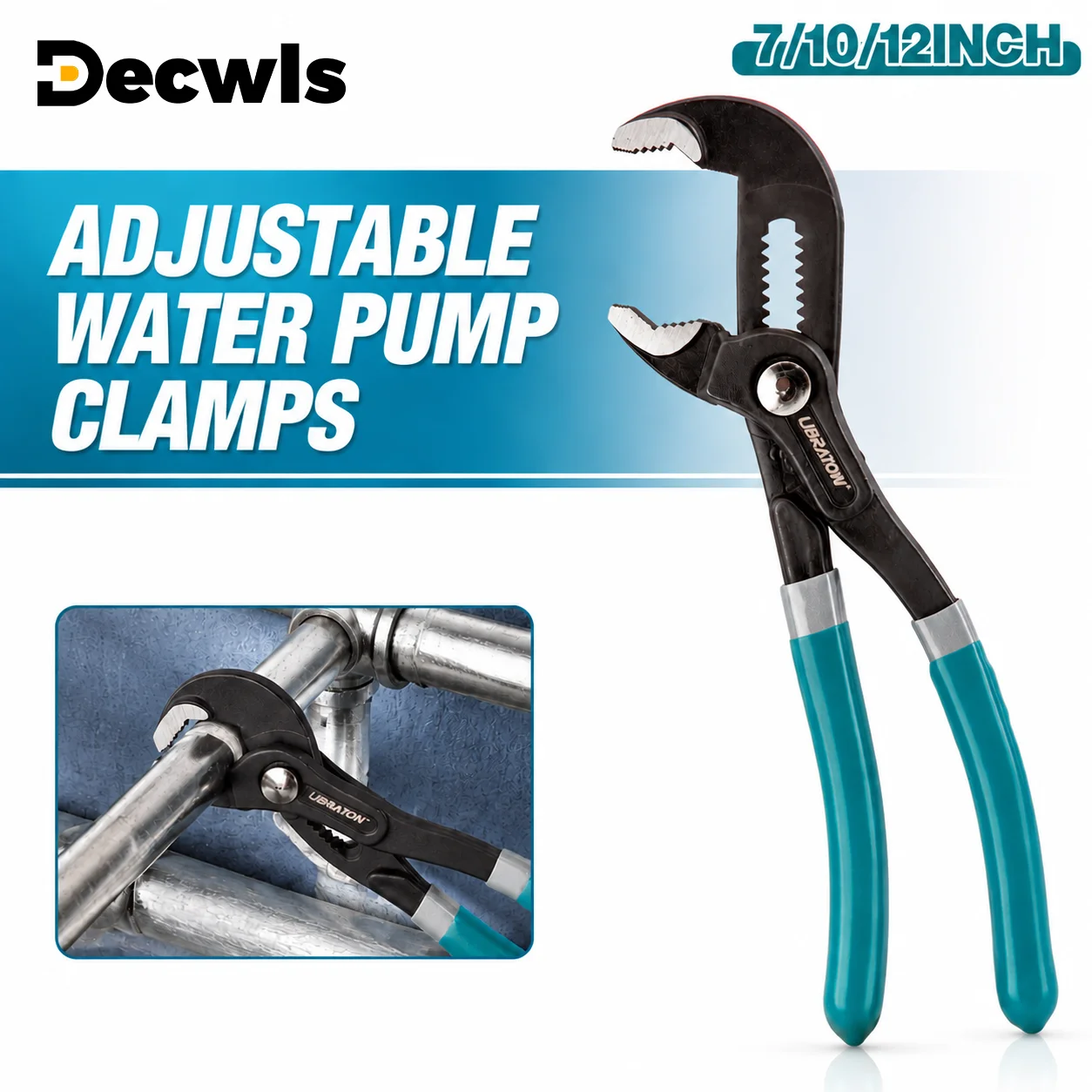 Mini Quick Release Groove Joint Pliers, Large-mouth Water Pipe Forceps, Adjustable Water Pump Pliers, for Appliance Remove/Fixed