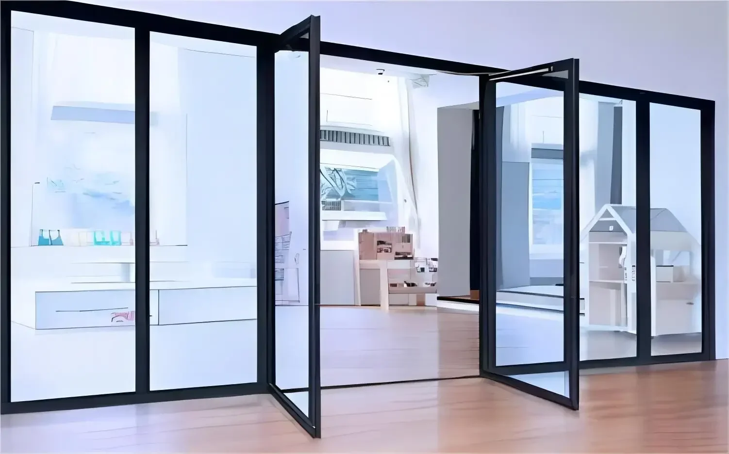 

French Casement Door Modern Design Aluminum Swing Glass Door White Brown Interior Doors with Tempered Glass Custom