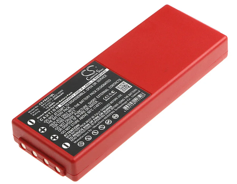 Replacement Battery for HBC Radiomatic FUB10XL/FUB78AA/BA214060/ BA214061/BA210040 /BA211060/BA213020/PM458017/Liebherr  Funkst