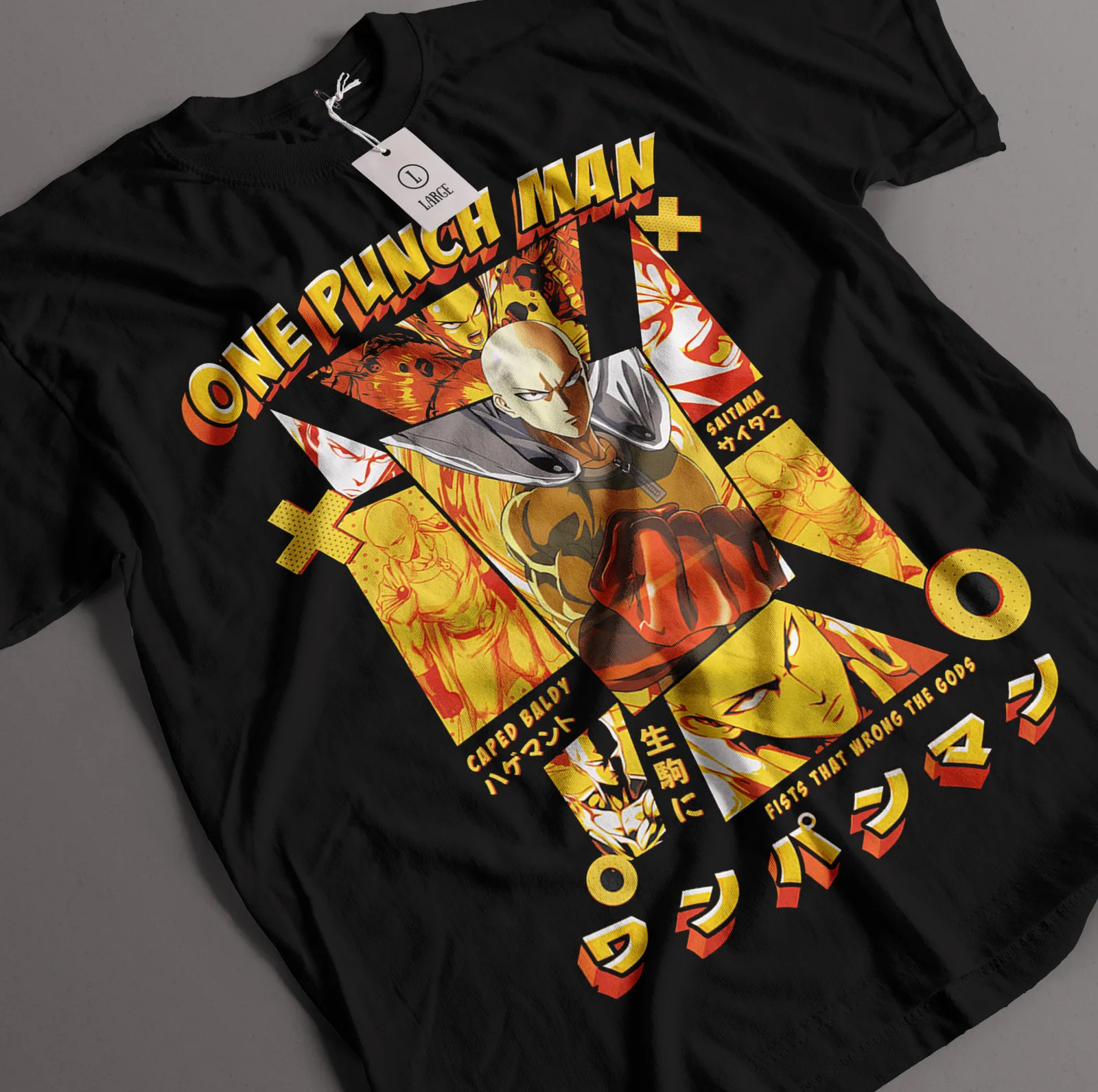 

One Punch Man Tshirt Genos Garou Fubuki Shirt OK Anime T-Shirt Saitama Anime Tee