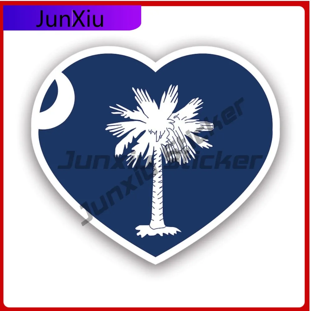 

South Carolina Heart Sticker Creative Decals Uv Protected Sc Love Hearts Pride Raised Born Local Native Auto Decor Car Sticker