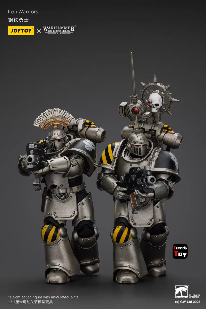 【JOYTOY】Warhammer 40K Iron Warriors MKlll Tactical Sergeant Tactical Legionary พร้อม Nuncio-vox 1/18 ฟิกเกอร์แอคชั่นโมเดลของเล่น
