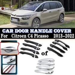 For Citroen C4 Picasso Accessories 2014 2013~2022 Car Door Handles Anti-rust Cover Exterior Scratch Protective Decor Accessories