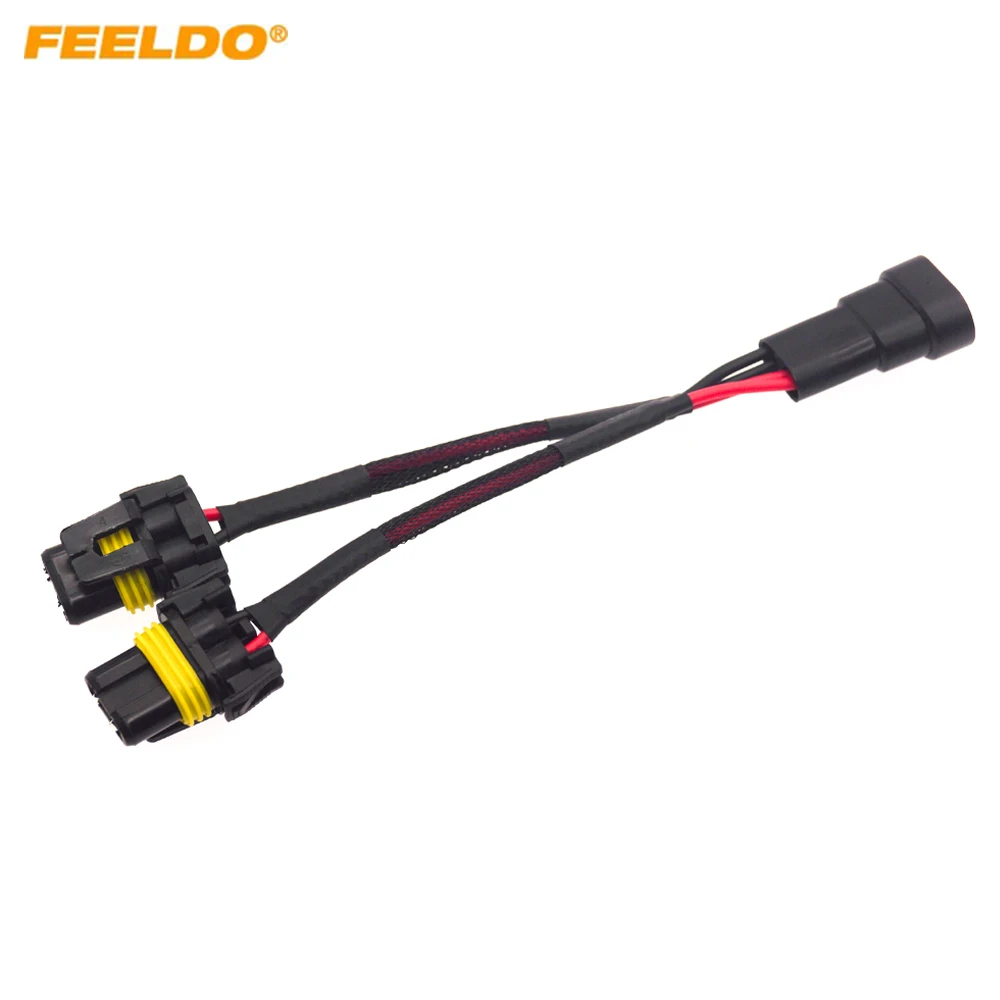 Auto Headlight Lamp Wiring Socket Adapter 9006 To 9005 Double Connector Plugs For Car LED/HID Light Wire Cable
