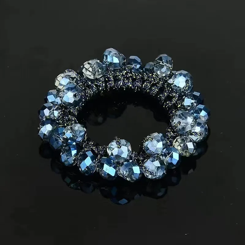 1pc rhinestone beaded hair tie women's hair accessories