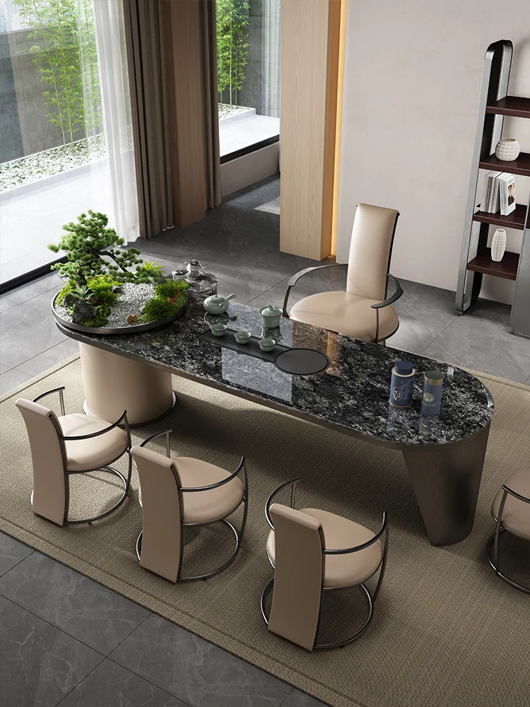 Rock tea table office tea kettle integrated designer modern simplicity