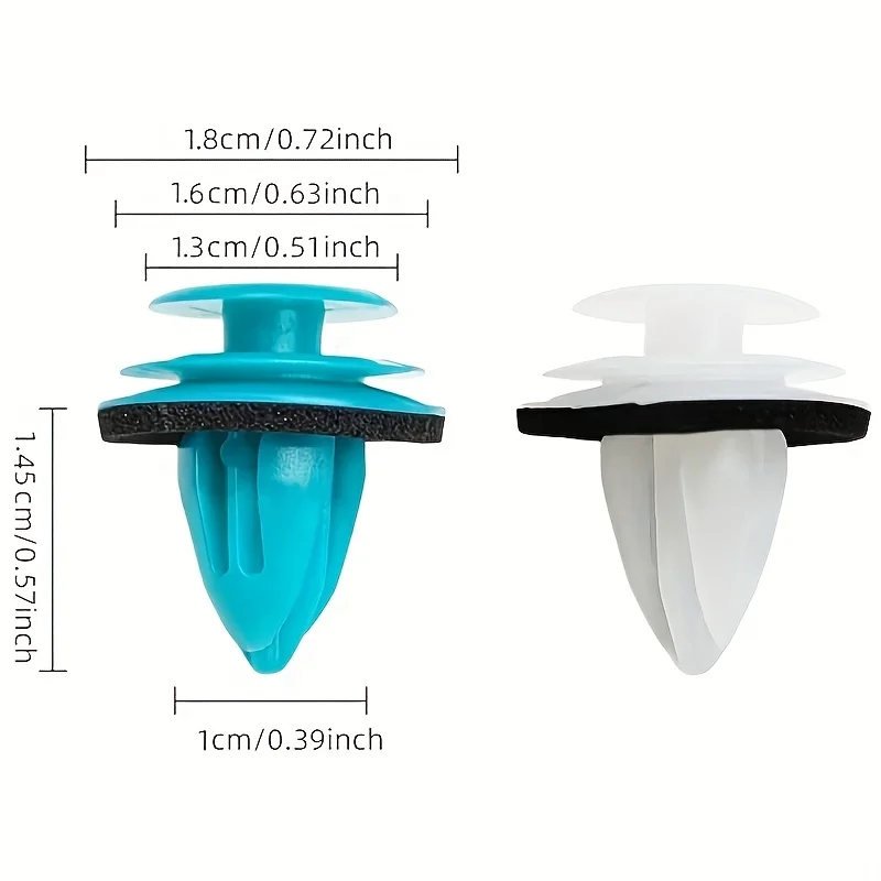 49pcs car door panel fasteners Push-In Rivets made of durable material with shock-absorbing pads, featuring vibration