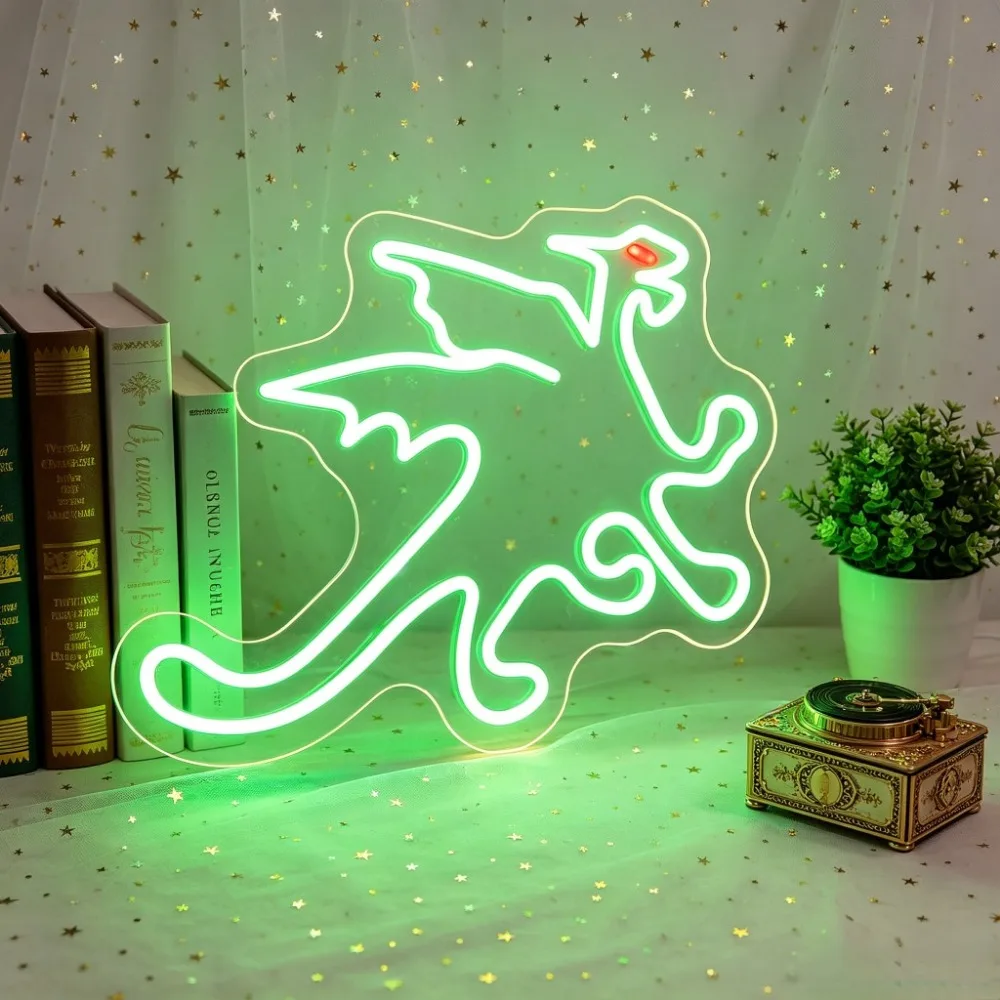 

Fire Dragon LED Neon Sign Teen Birthday Gifts Dimmable USB Neon Light for Dorm Room Bedroom Cafe Toy Shop Movie Night Light Gift