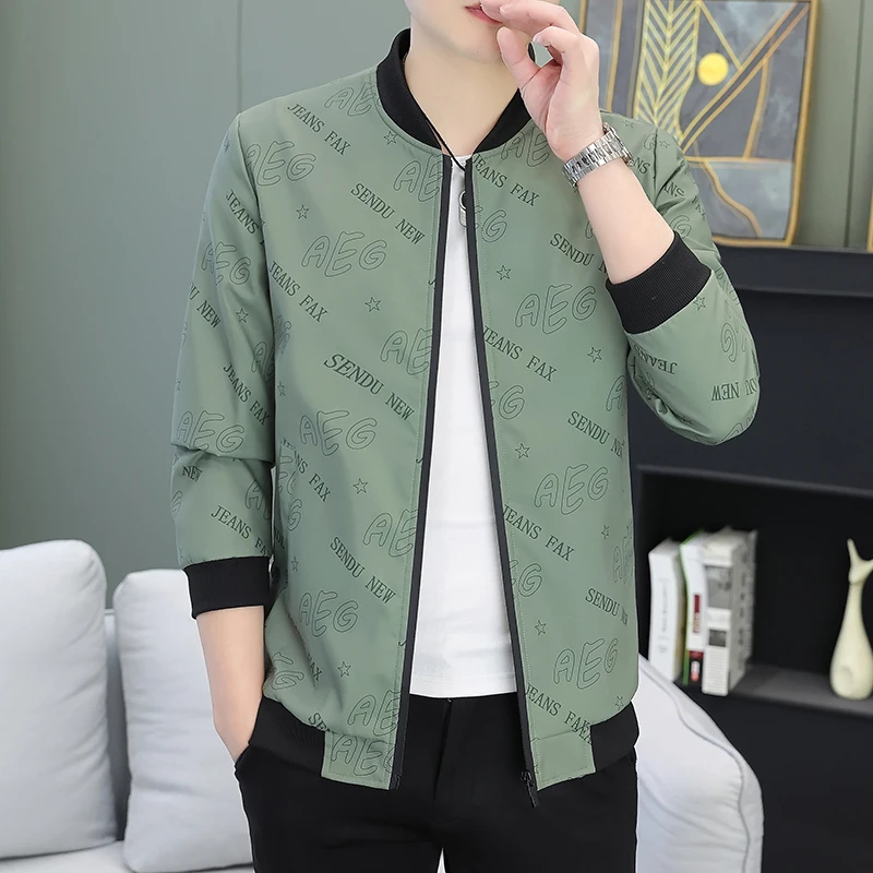 Outdoors, Male, Printed Letters, Baseball Shirt, Hiking, Camping, Fishing, Traveling, Sports, Simple, Versatile, Casual, Jacket