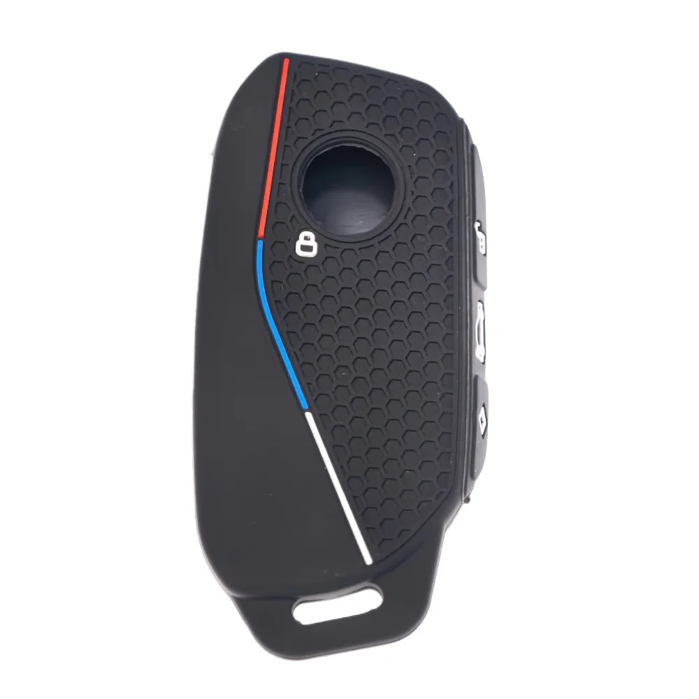 Silicone Car Key Cover Bag for BMW Series 7 735i 740Li X7 X1 U11 2023 I7 G07 LCI XM Shell Case Keychain Protector Accessories