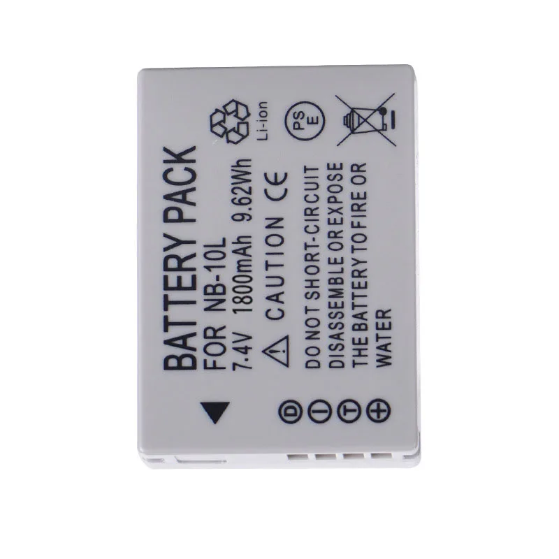 7.4V 1800mAh nb-10l NB 10L Akumulator do aparatu Canon SX40 HS SX40HS SX50 HS SX50HS G1 X G1X G15 G16 SX60 HS G3X