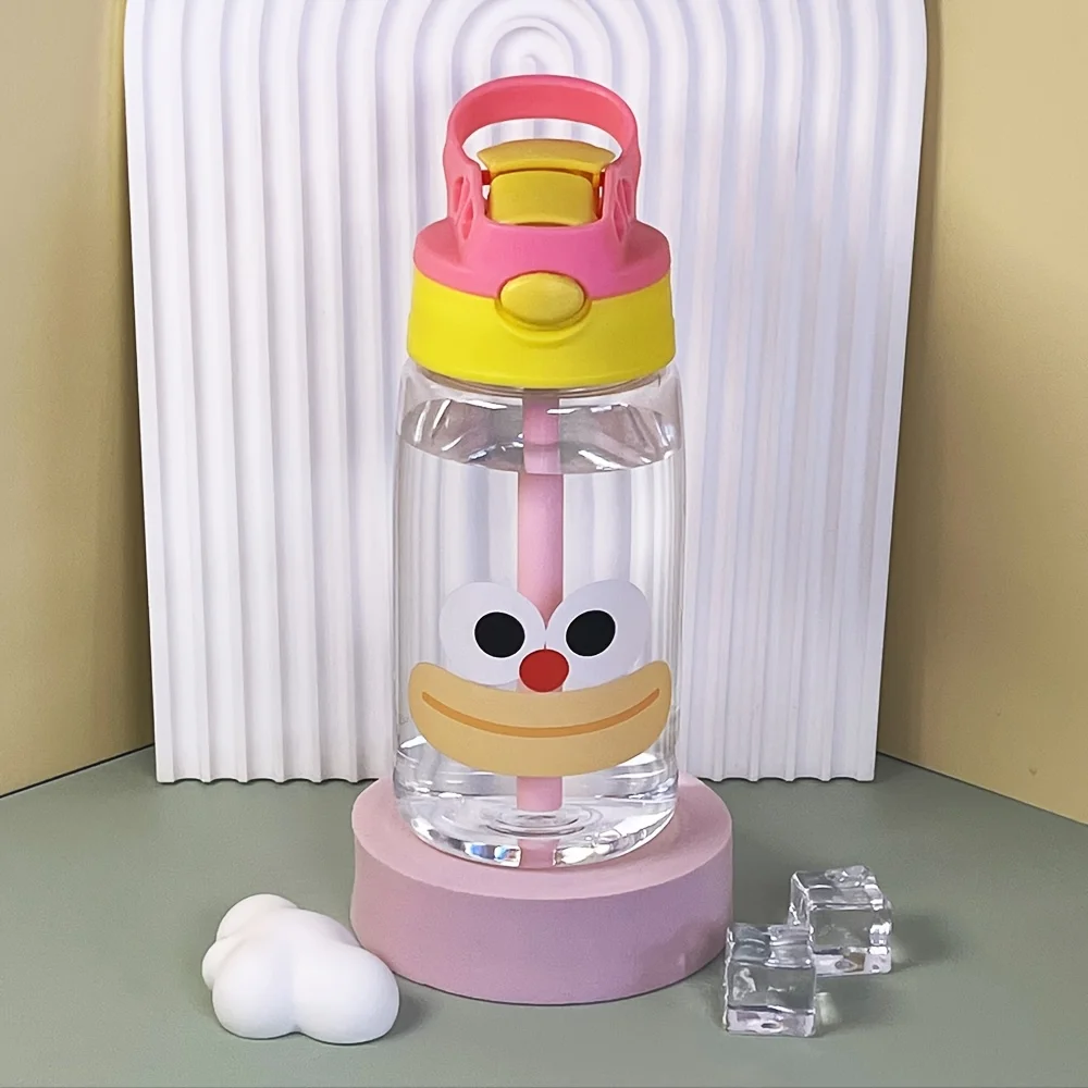 أطفال كوب امتصاص الماء الإبداعية الكرتون تغذية الطفل الكؤوس مع القش مانعة للتسرب زجاجات مياه في الهواء الطلق المحمولة 480 مللي أكواب #5