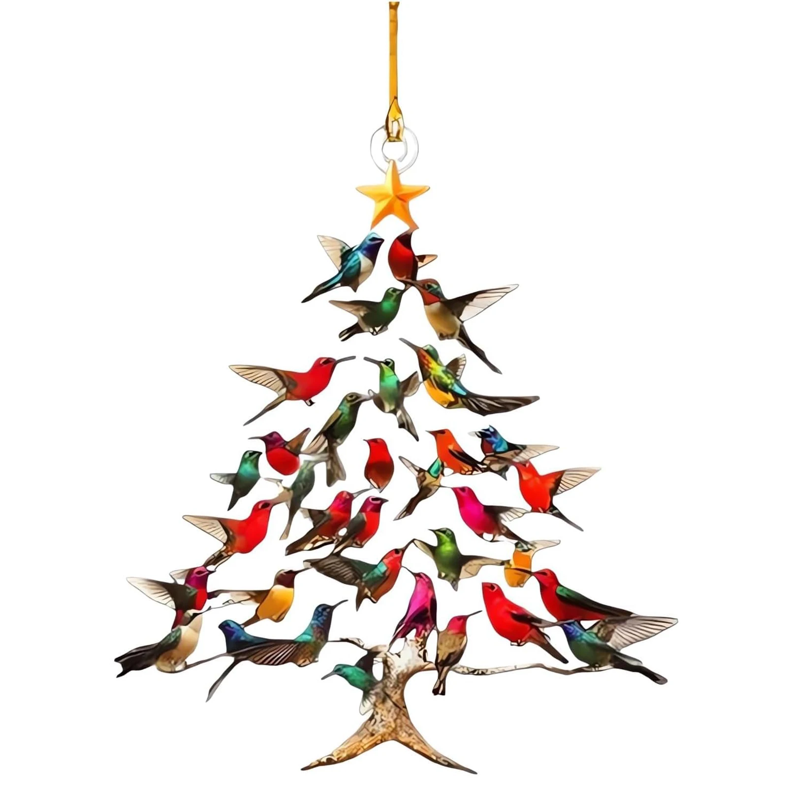Christmas Table Decor Book Shaped Tree Acrylic Ornament Creative Holiday Centerpiece for Office Desk Bookshelf Home Display