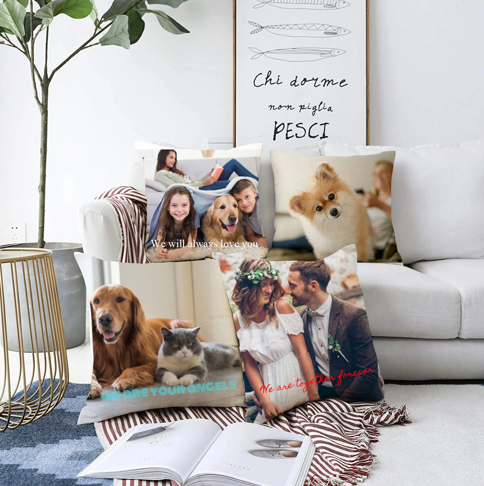 WUZIDREAM Custom Photo Pillow Cases | Personalized Decorative Pillow Cover w / Any Picture Box-Decorative Cushion Cover for Sofa