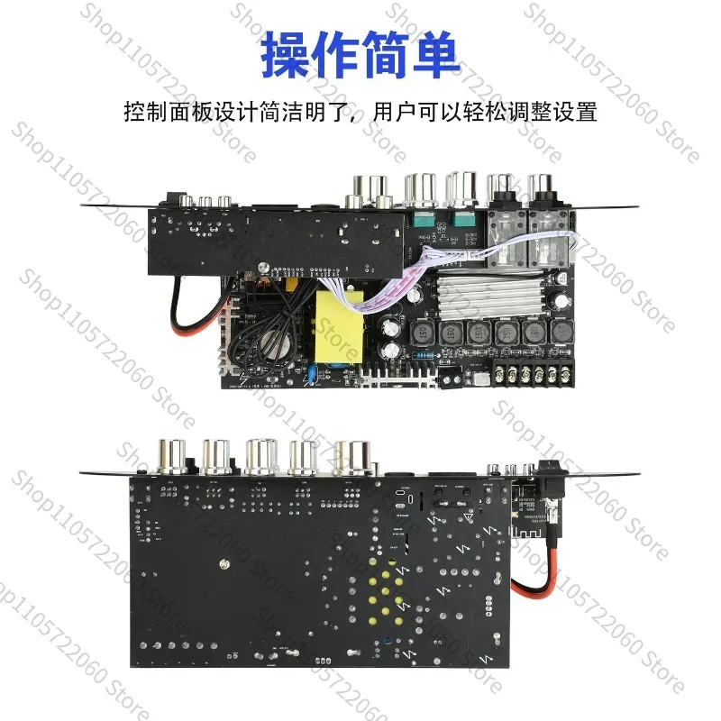 For D800 2.1CH Bluetooth Amp Board 50W+50W+100W Dual AC DC Power Subwoofer Amplifier