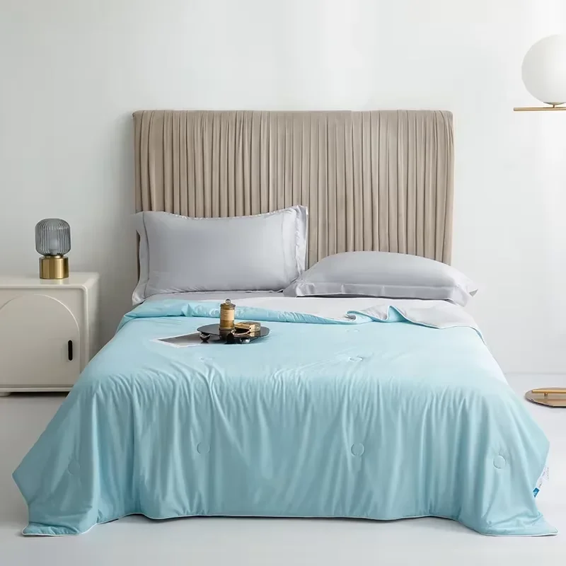 Cold Silky Summer Blanket Cooling Fabric Air Condition Quilt Cool Blankets for Beds Double Side Lightweight Cooled Comforter