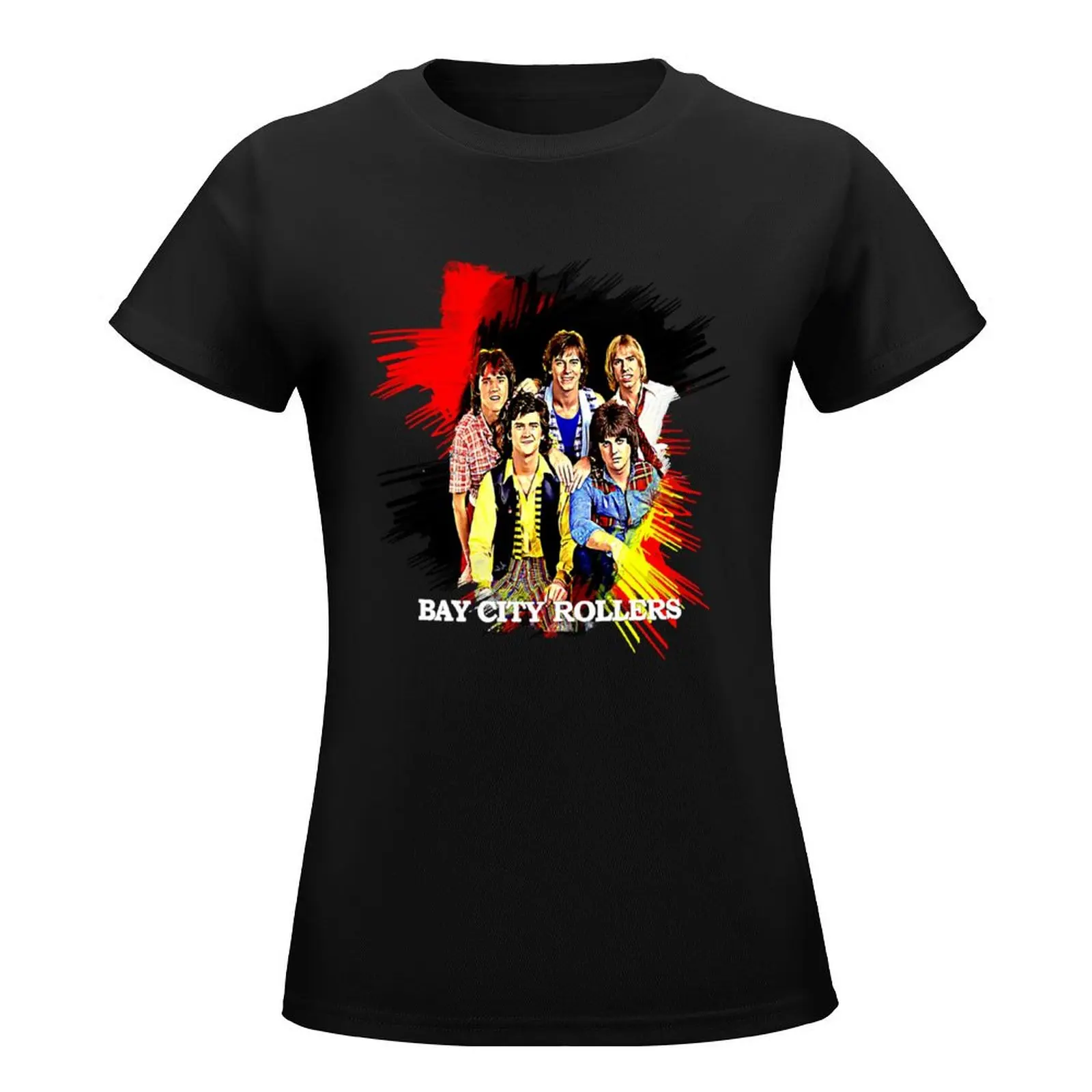 Vintage Retro Band Bay City Rollers Music Rock Gifts For Movie Fan T-Shirt animal print plus sizes t shirt for Women