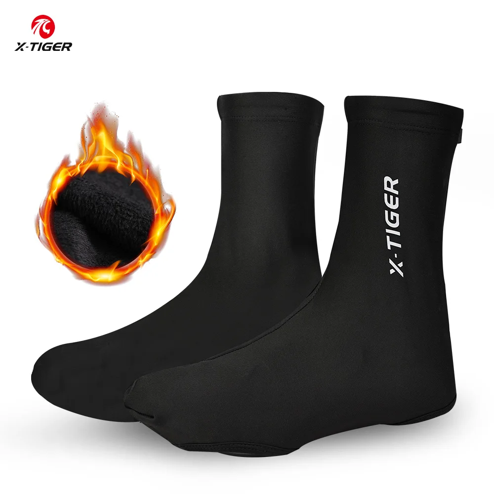 

X-TIGER Winter Cycling Shoes Cover Thermal Fleece MTB Bike Overshoes Waterproof waterproof shoes covers cycling accessories