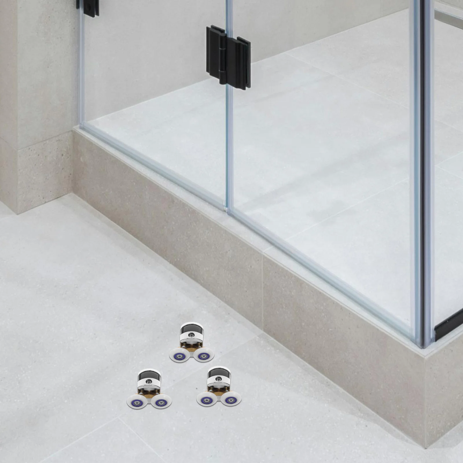 

2Sets Shower Door Rollers Wheels Replacements Sliding Glass Doors Smooth Quiet Operation Easy Installation