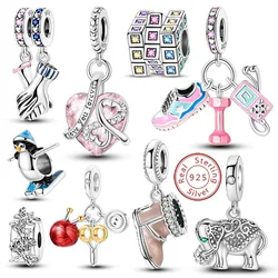 Charms New 925 Sterling Silver Charms Beads Pendants Fit Original Bracelets DIY Charm Women Jewelry Making