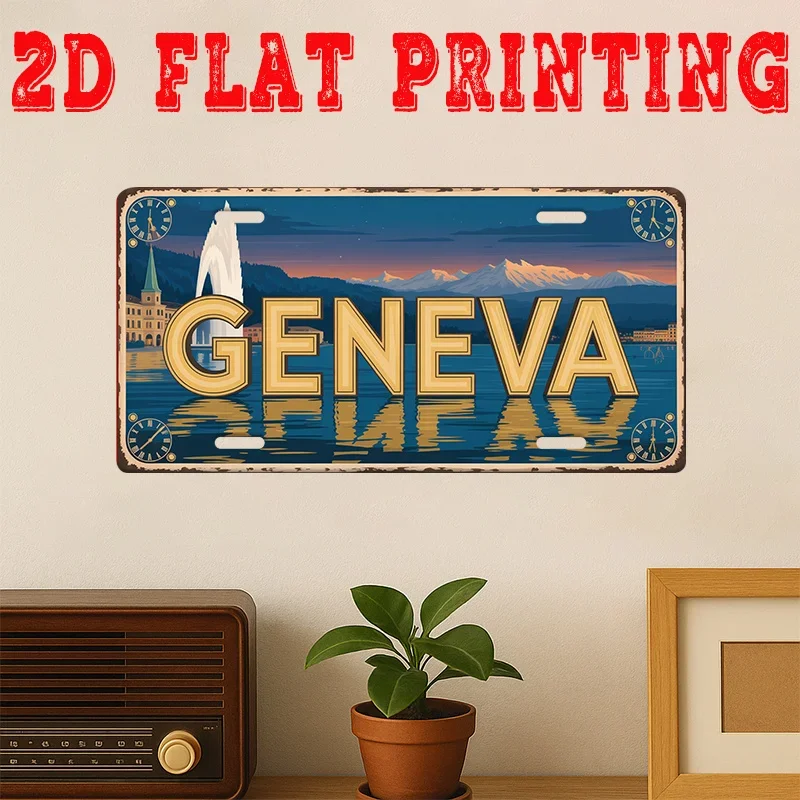 2D Flat - [2D Flat] 2D Printed on a Flat Surface, One Piece, Vintage Metal Tin Sign, Decorative Plaque And Signboard (29.97 *
