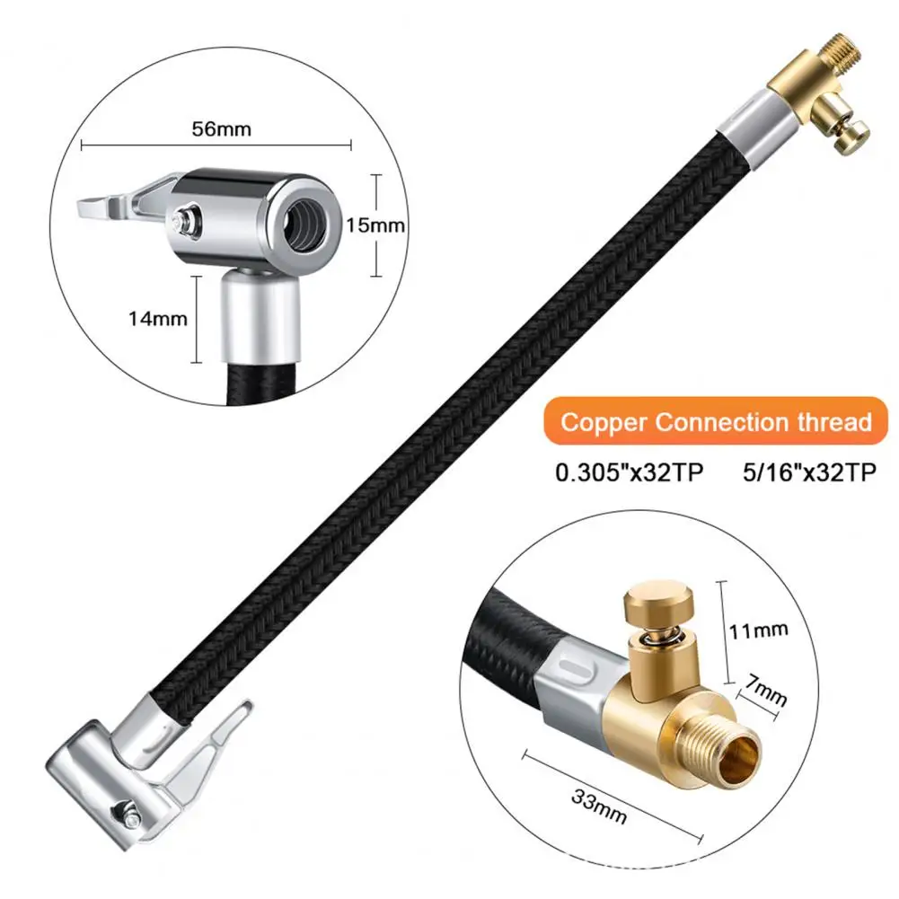 Car Tire Air Inflator Hose Wide Compatibility Tire Inflatable Hose Flexible Tire Inflator Pump Chuck Inflator Tube Venting
