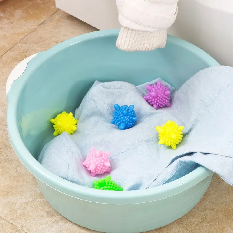 10Pcs/Set Laundry Ball Reusable Household Washing Clothes Softener Remove Dirt Clean Shape PVC Solid 2022