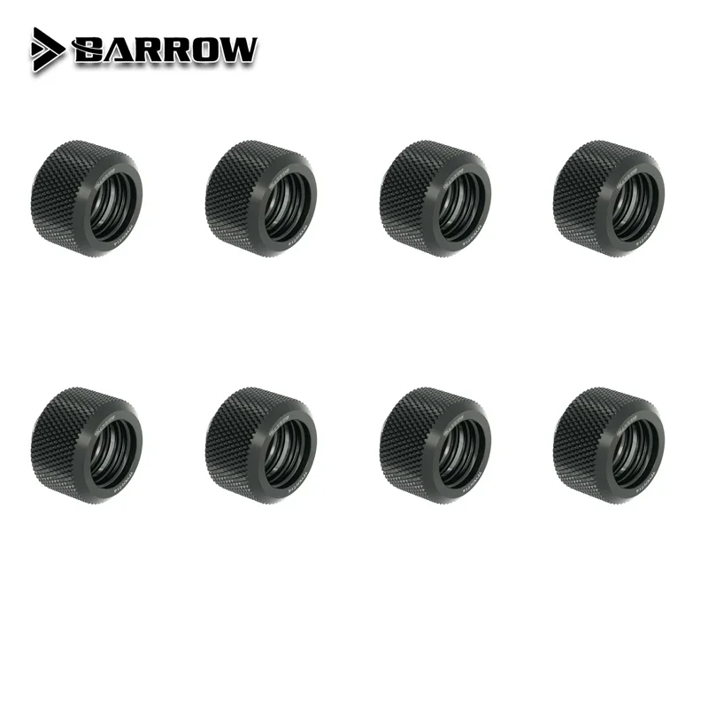 Barrow 8pcs/lot OD12/14/16mm Hard Tube Fitting Kit Water Cooling Metal Connector G1/4'' Adapters Compression Brass Fitting