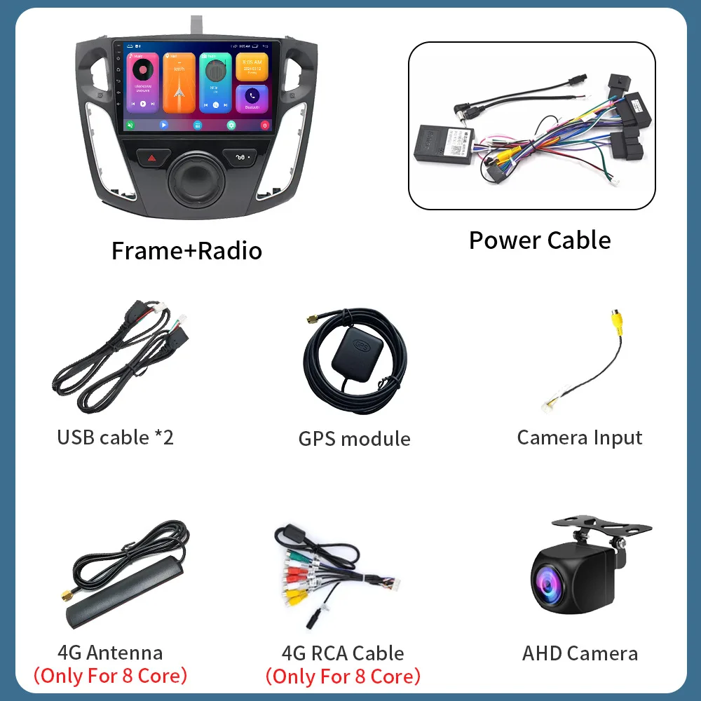 Machine tout-en-un d'image de recul, audio et vidéo de navigation intelligente Android
