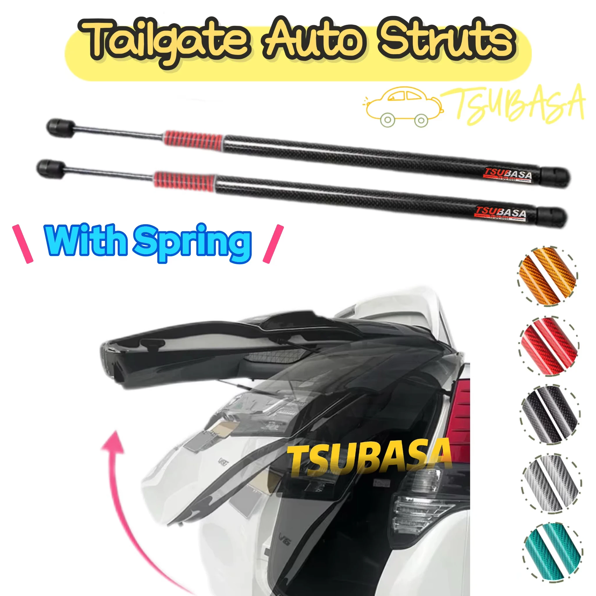 Auto Struts With Springs For Renault Koleos (HY) Samsung QM5 2008-2016 SUV Rear Tailgate Trunk Boot Lift Supports Shock