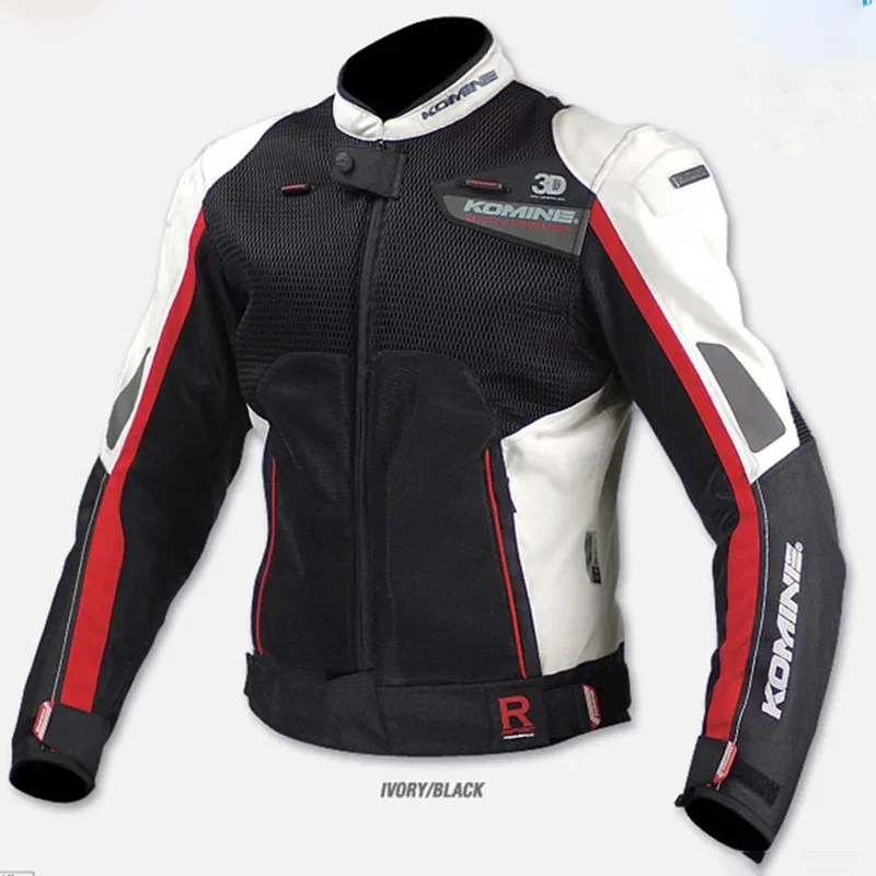 Komine Jk092 Motorcycle Mesh Jacket Rider Riding Clothing Nylon Cross-Country Racing Clothing Styles Breathable Comfortable Slim