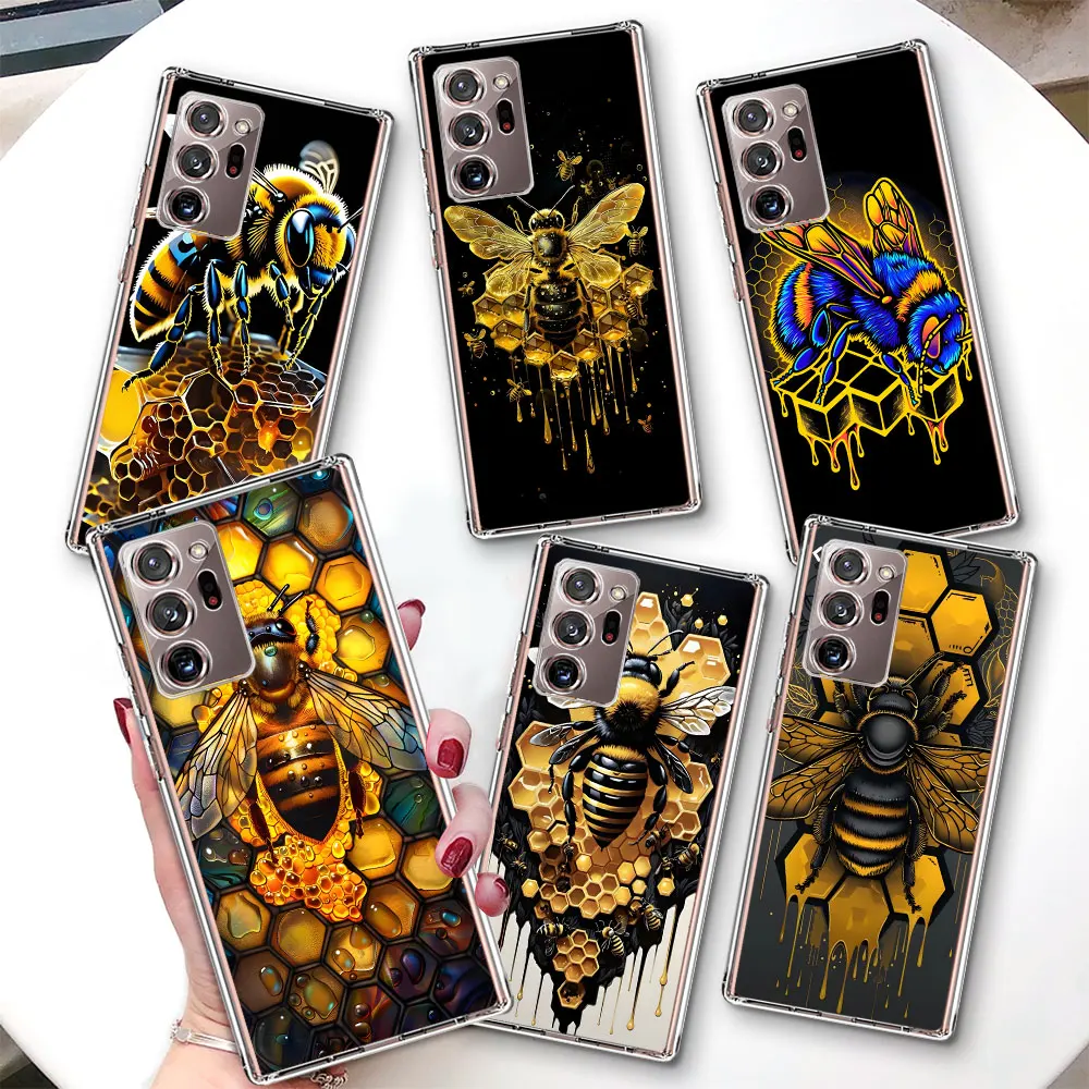 Bee Keeping Honey Animal Case for Samsung Galaxy Note 20 Ultra 9 10 Lite 8 TPU Transparent Soft Phone Cover J4 M12 M52 J6 2018